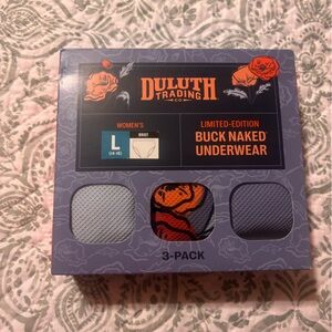 Duluth Trading Co Women's Buck Naked Underwear 3-Pack poppies